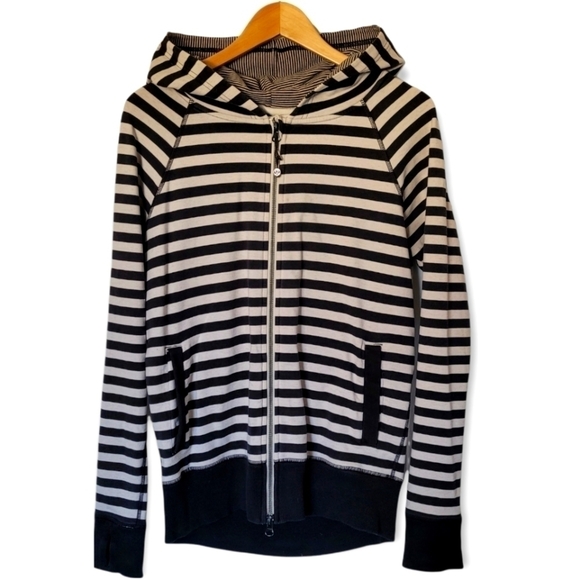 LULULEMON Rolling With My Omies Striped Hoodie | size 4 - Picture 7 of 7